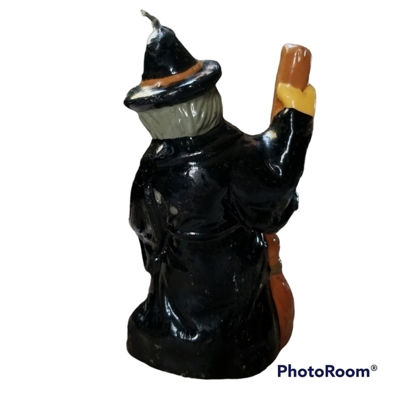 Set of Vintage Halloween Witch Pumpkin Cat Candles - Picture 3 of 10